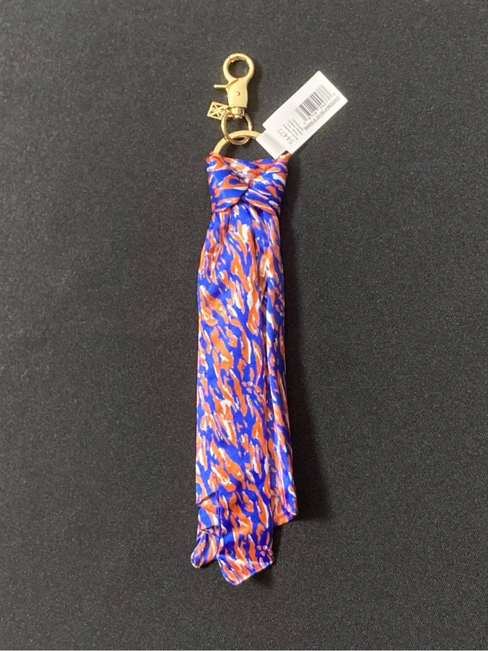 Michelle McDowell Blue And Orange Bag Charm Twillie Keychain
